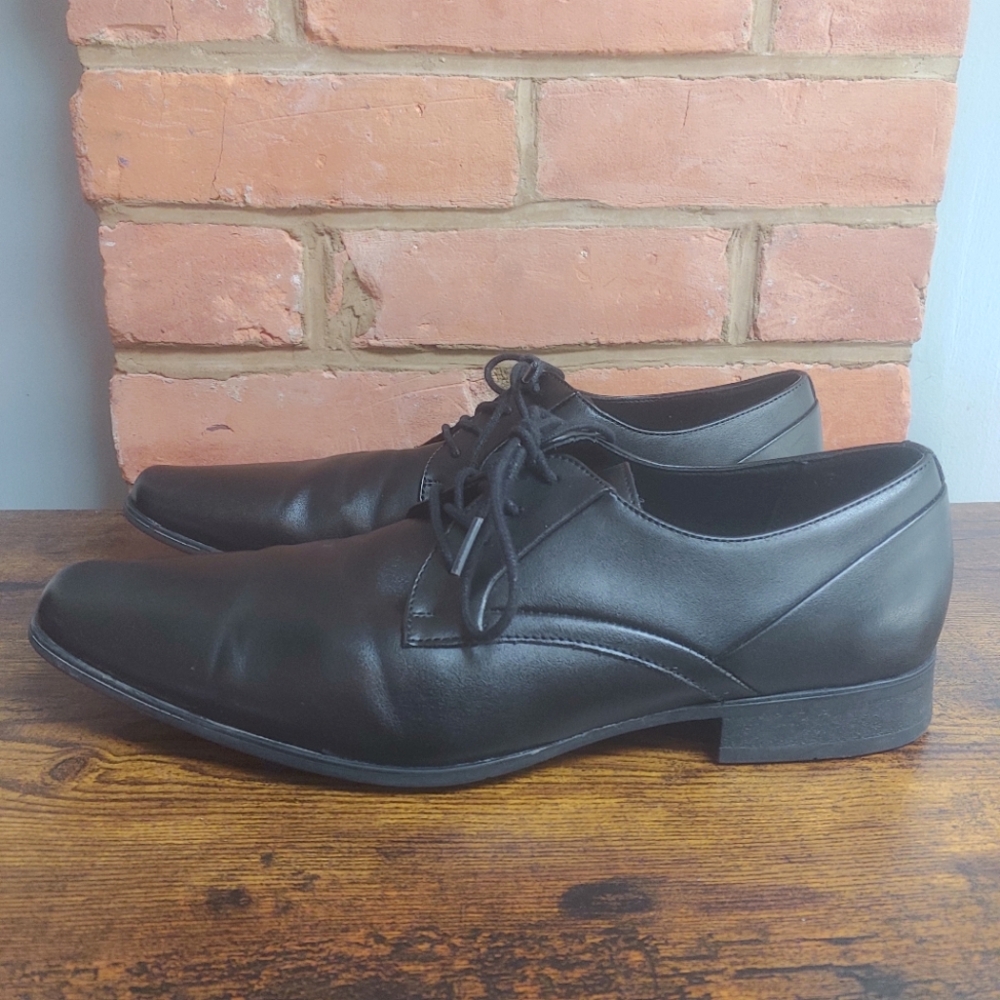 Calvin Klein Benton Black Leather Oxford Shoes Men's Size 11.5 US